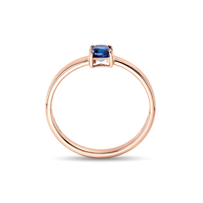 Cobalt Glow Gold Casual Ring for Women