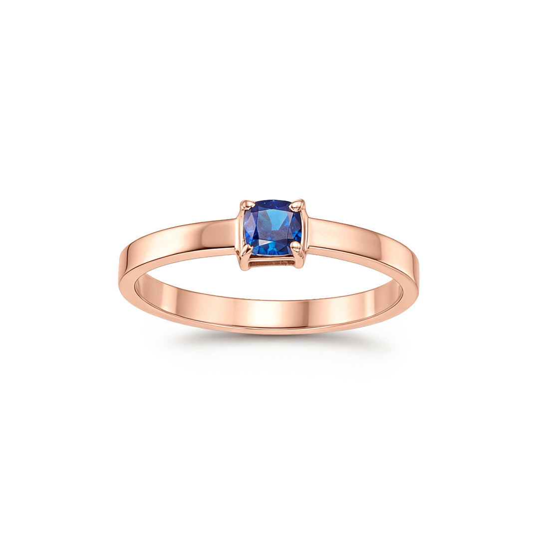 Cobalt Glow Gold Casual Ring for Women