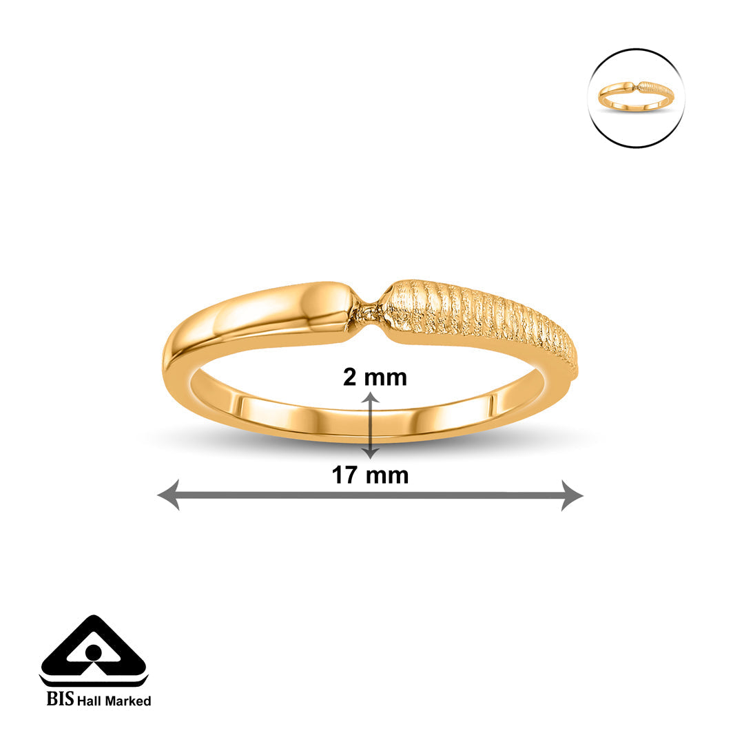Glow Link Gold Casual Ring for Women