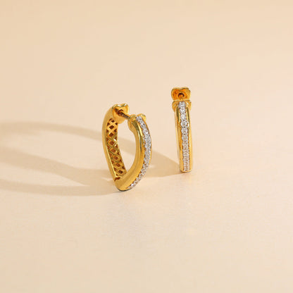 Twisted Glow Gold Hoops & Huggies Earrings for Women