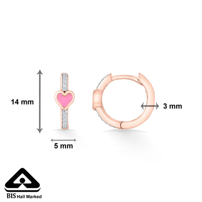 Heart Beat Gold Hoops & Huggies Earrings for Women