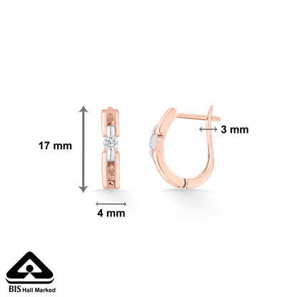 Gentle Beam Gold Hoops & Huggies Earrings for Women
