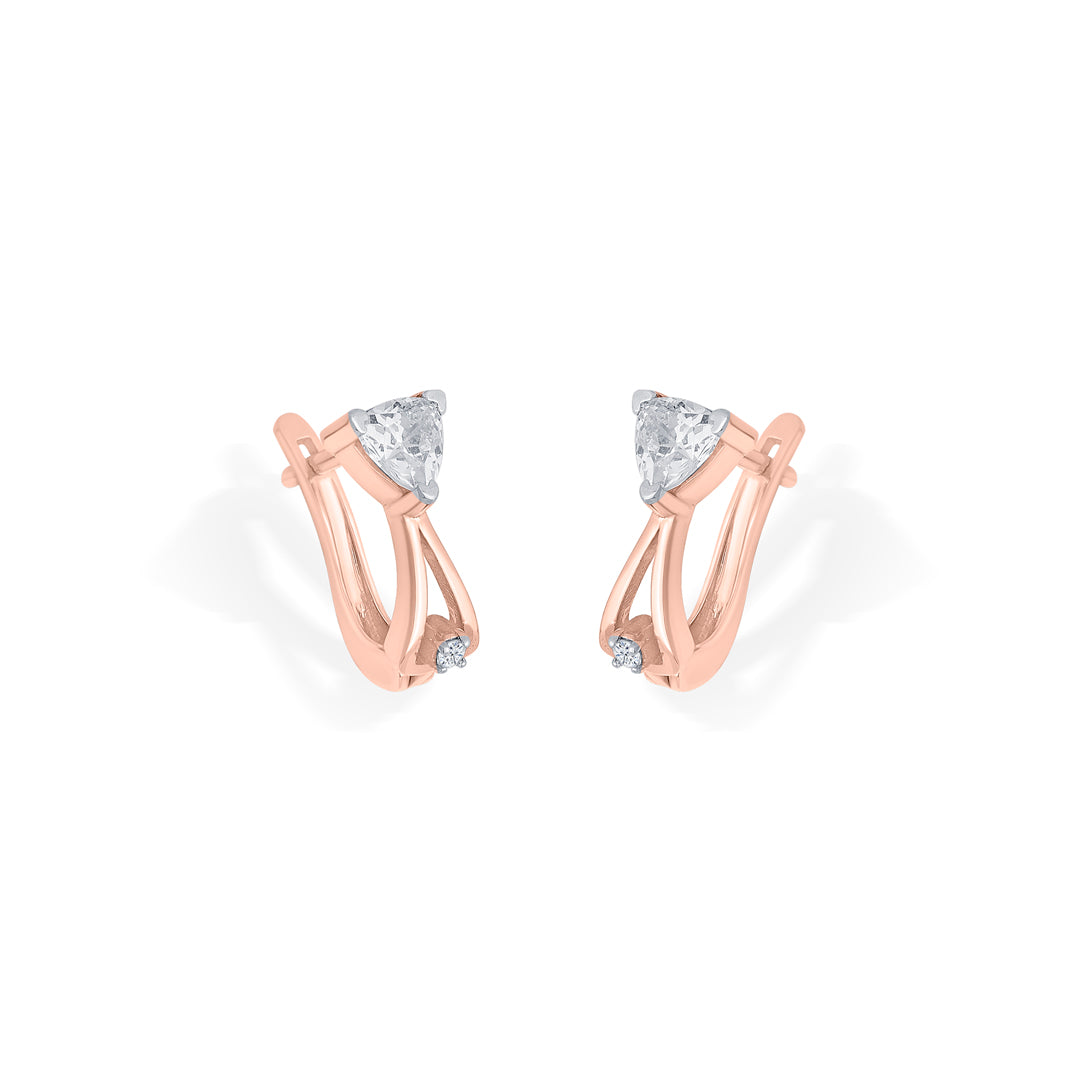 Vertex Glow Gold Hoops & Huggies Earrings for Women