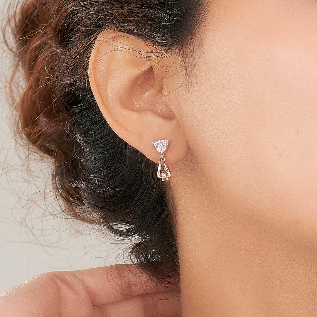 Vertex Glow Gold Hoops & Huggies Earrings for Women