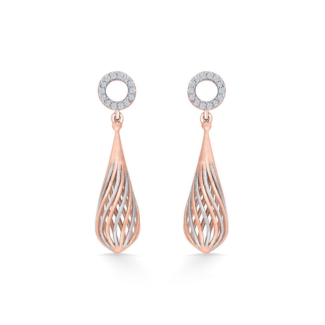 Golden Sphere Gold Drops & Danglers Earrings for Women