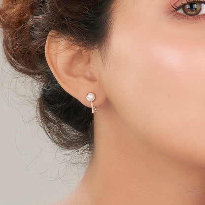 Regal Key Gold Stud Earrings for Women