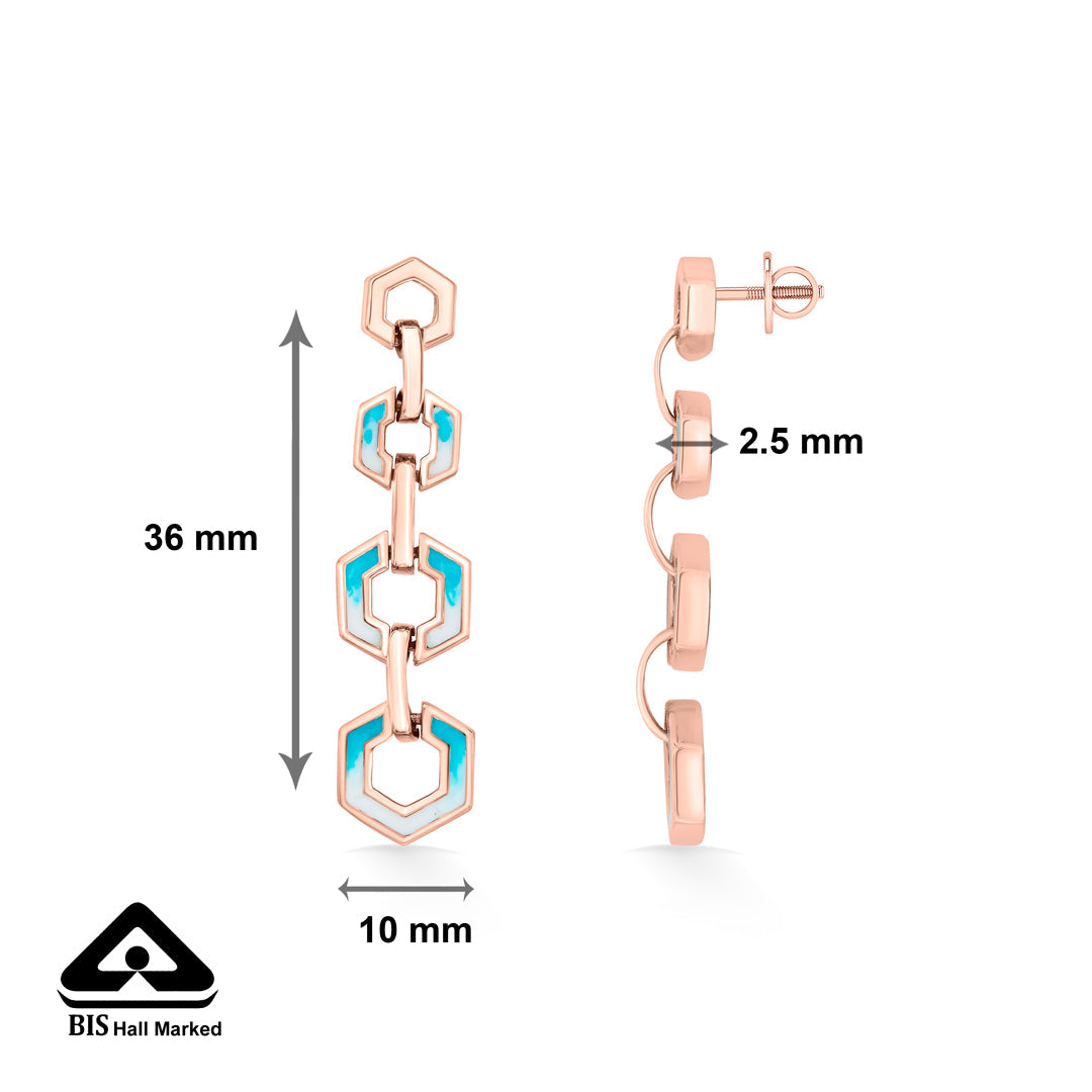Hexa Spark Gold Drops & Danglers Earrings for Women