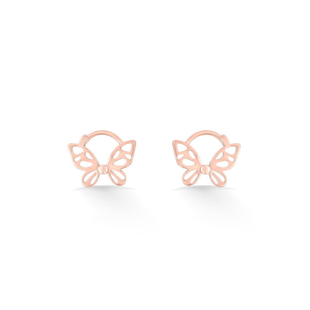 Golden Butterfly Gold Hoops & Huggies Earrings for Women