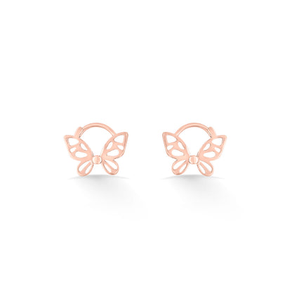 Golden Butterfly Gold Hoops & Huggies Earrings for Women