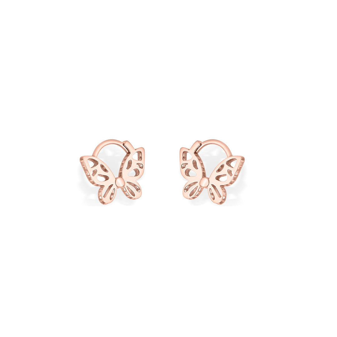 Golden Butterfly Gold Hoops & Huggies Earrings for Women