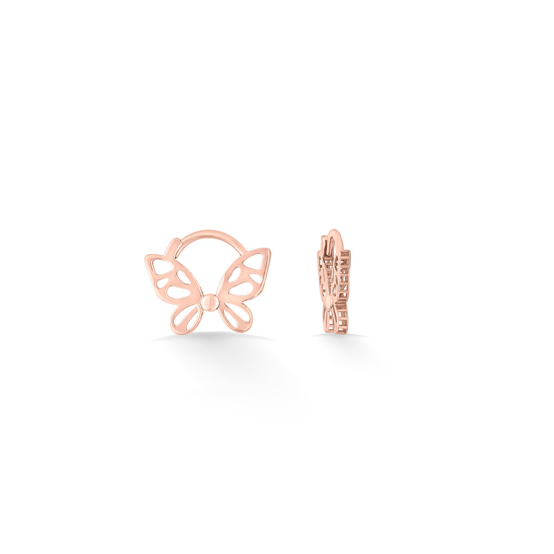 Golden Butterfly Gold Hoops & Huggies Earrings for Women