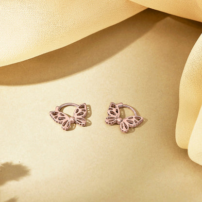 Golden Butterfly Gold Hoops & Huggies Earrings for Women