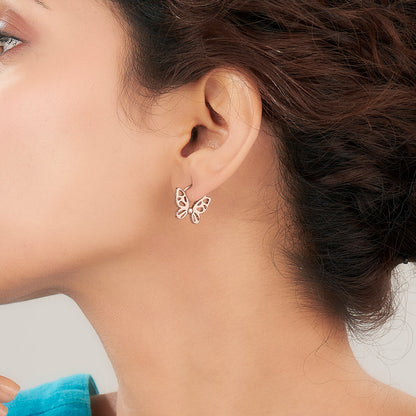 Golden Butterfly Gold Hoops & Huggies Earrings for Women
