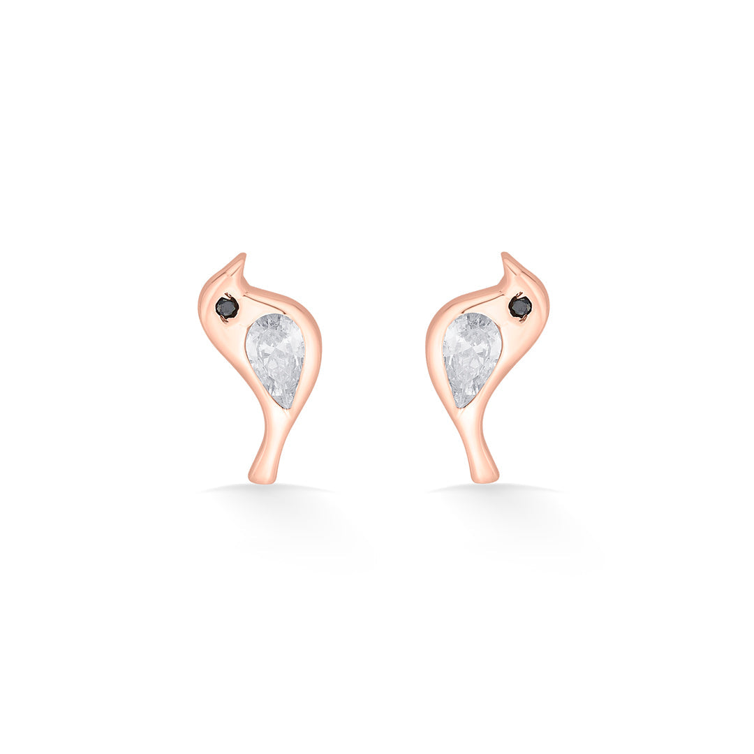 Golden Sparrow Gold Stud Earrings for Women