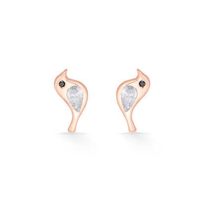 Golden Sparrow Gold Stud Earrings for Women