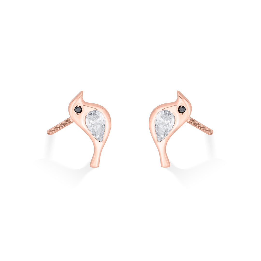 Golden Sparrow Gold Stud Earrings for Women