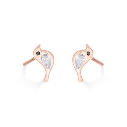 Golden Sparrow Gold Stud Earrings for Women
