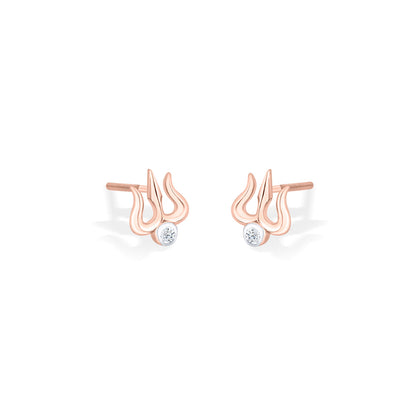 Divine Trishul Gold Stud Earrings for Women