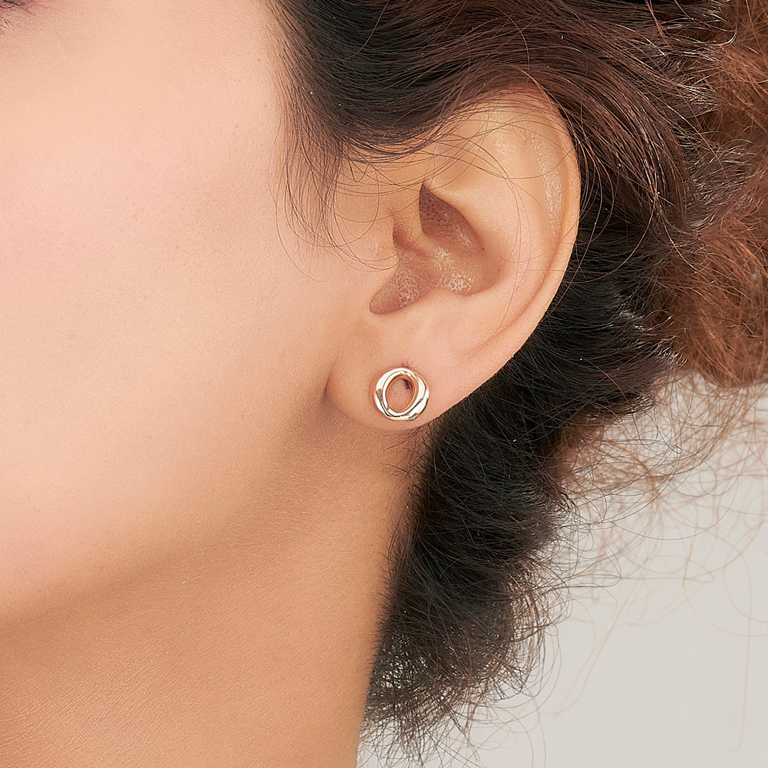 Luxe Orbit Gold Stud Earrings for Women