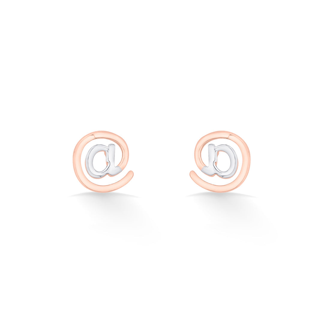 Spiral Charm Gold Stud Earrings for Women
