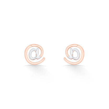 Spiral Charm Gold Stud Earrings for Women