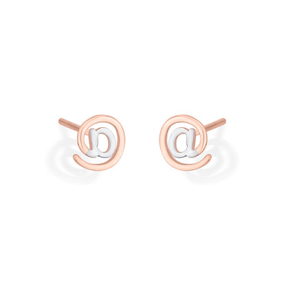 Spiral Charm Gold Stud Earrings for Women