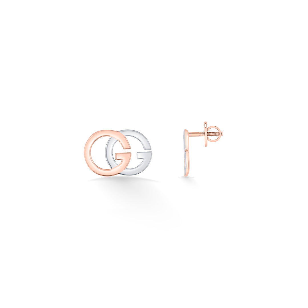 Aurelia Glow Gold Stud Earrings for Women