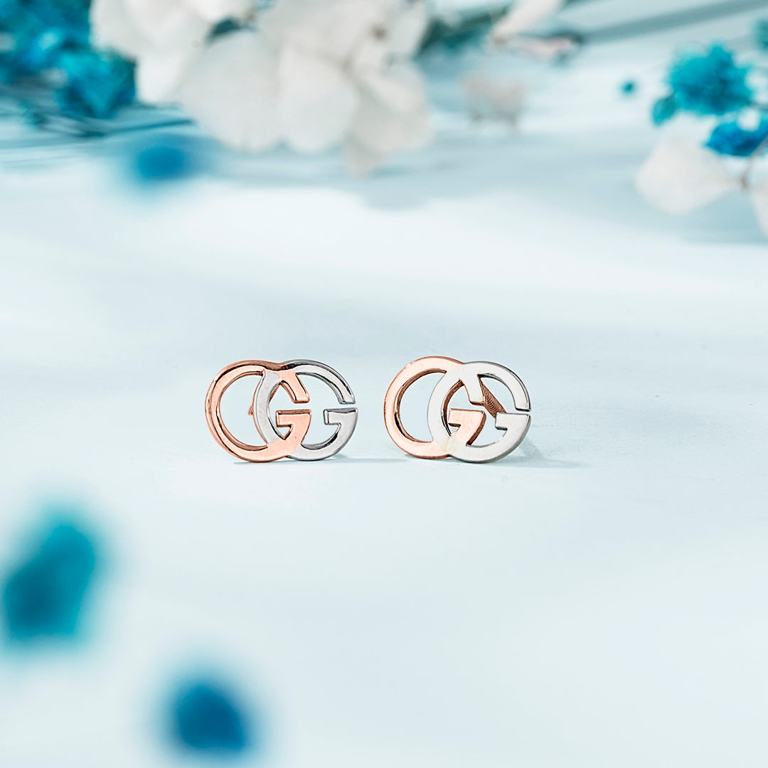 Aurelia Glow Gold Stud Earrings for Women