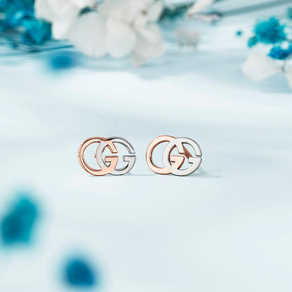 Aurelia Glow Gold Stud Earrings for Women