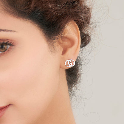 Aurelia Glow Gold Stud Earrings for Women