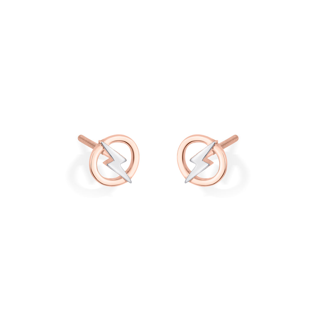 Storm Spark Gold Stud Earrings for Women