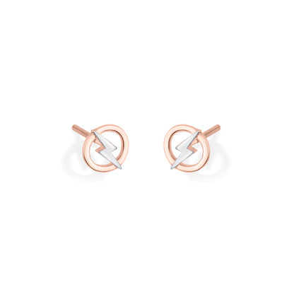 Storm Spark Gold Stud Earrings for Women