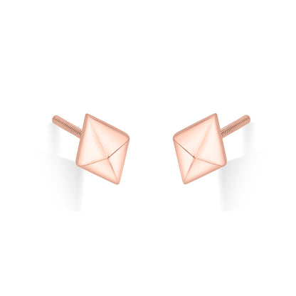 Modern Edge Gold Stud Earrings for Women