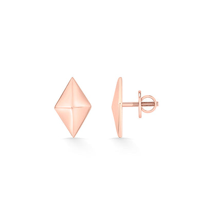 Modern Edge Gold Stud Earrings for Women