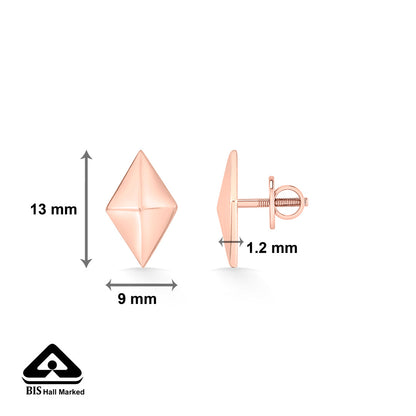 Modern Edge Gold Stud Earrings for Women