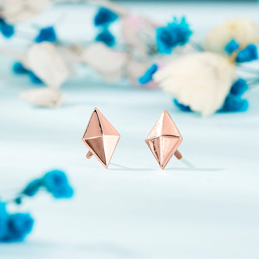 Modern Edge Gold Stud Earrings for Women