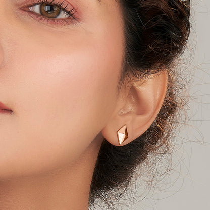 Modern Edge Gold Stud Earrings for Women