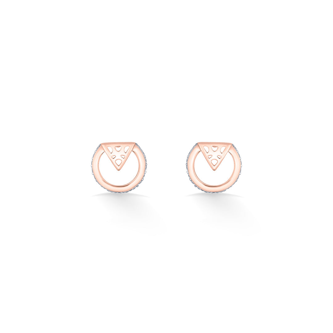 Orb Glow Gold Stud Earrings for Women