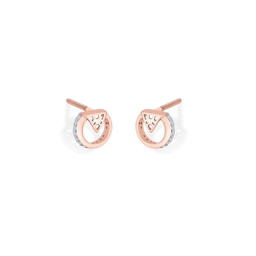 Orb Glow Gold Stud Earrings for Women