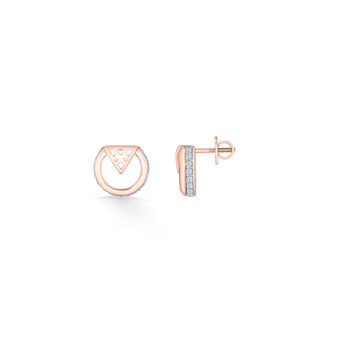 Orb Glow Gold Stud Earrings for Women