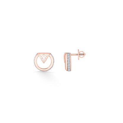 Orb Glow Gold Stud Earrings for Women