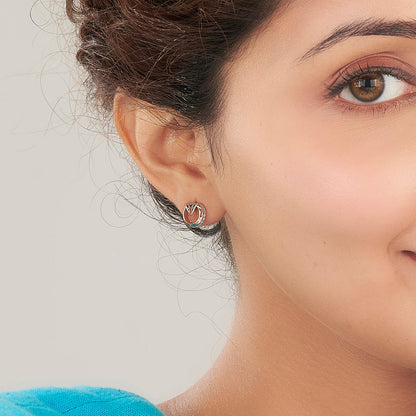 Orb Glow Gold Stud Earrings for Women