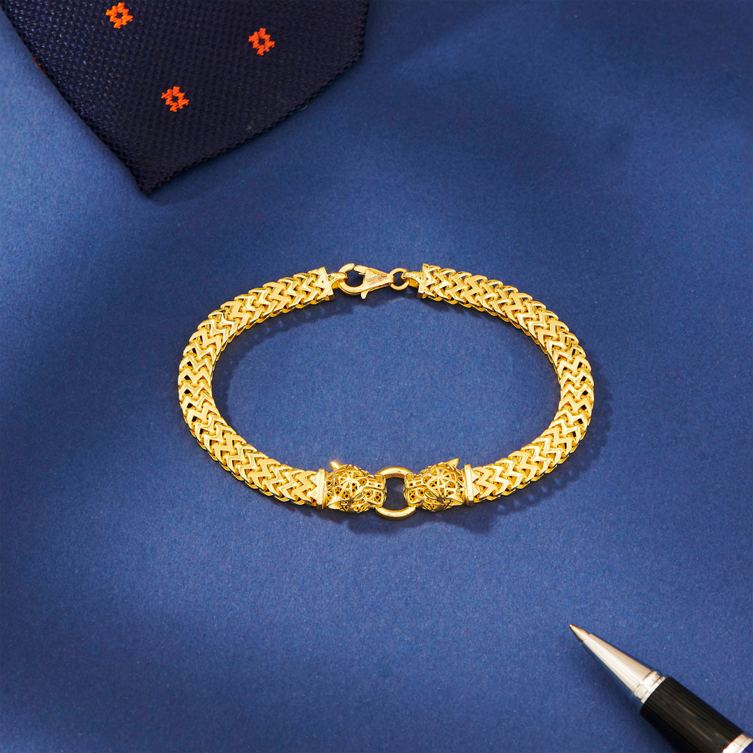 Valor Lock Gold Men's Bracelet for Men