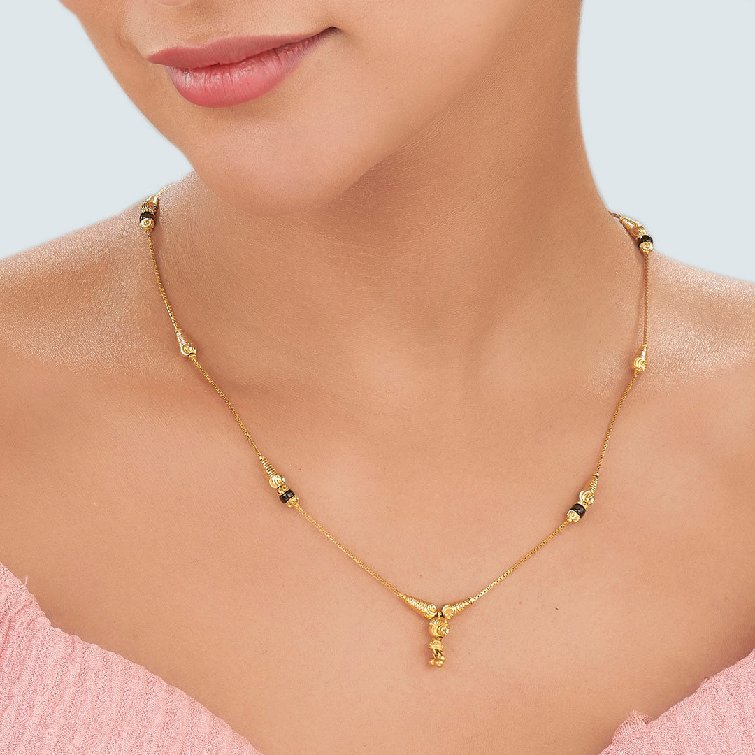 Sacred Glow Gold Modern Mangalsutra for Women