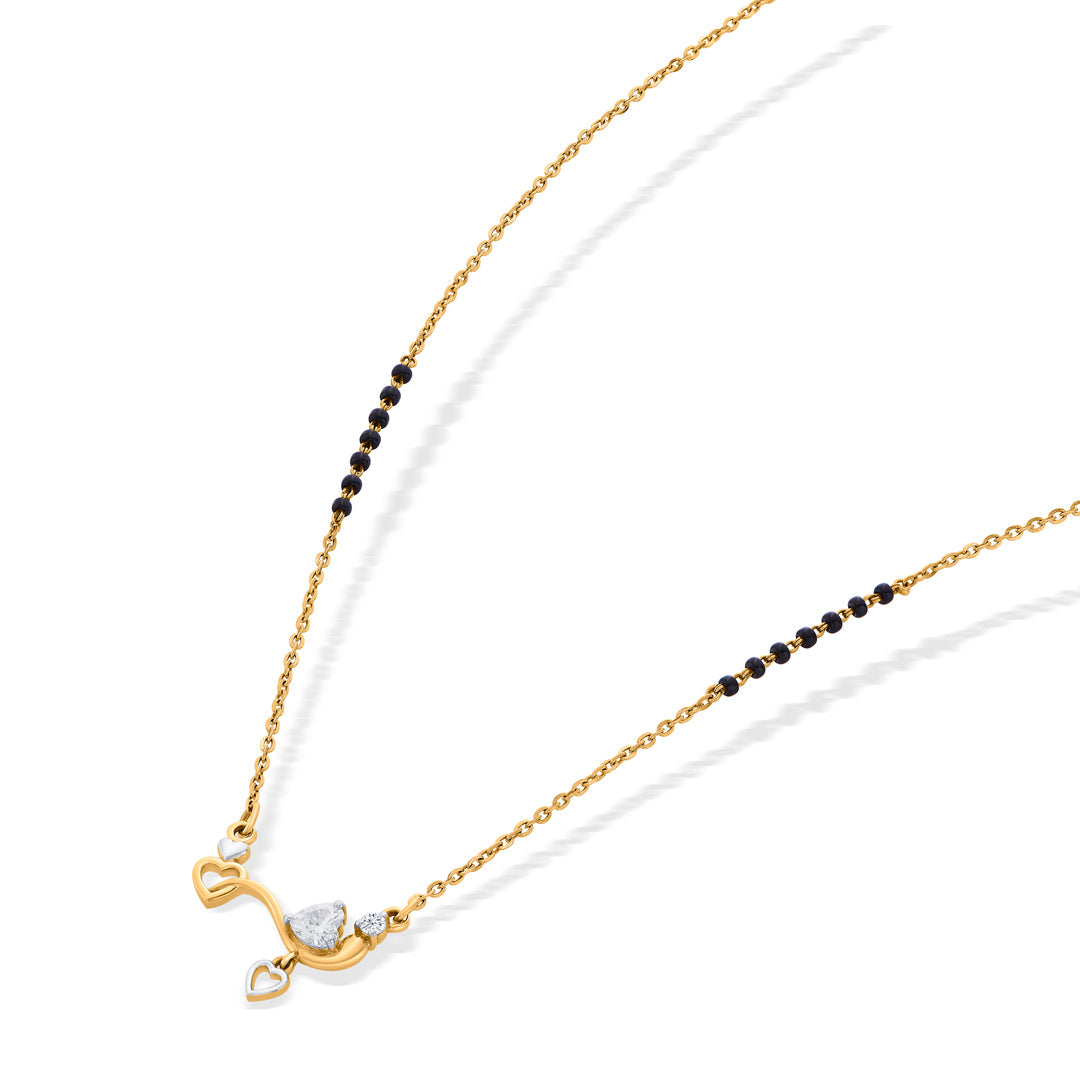 Heart Touch Gold Modern Mangalsutra for Women