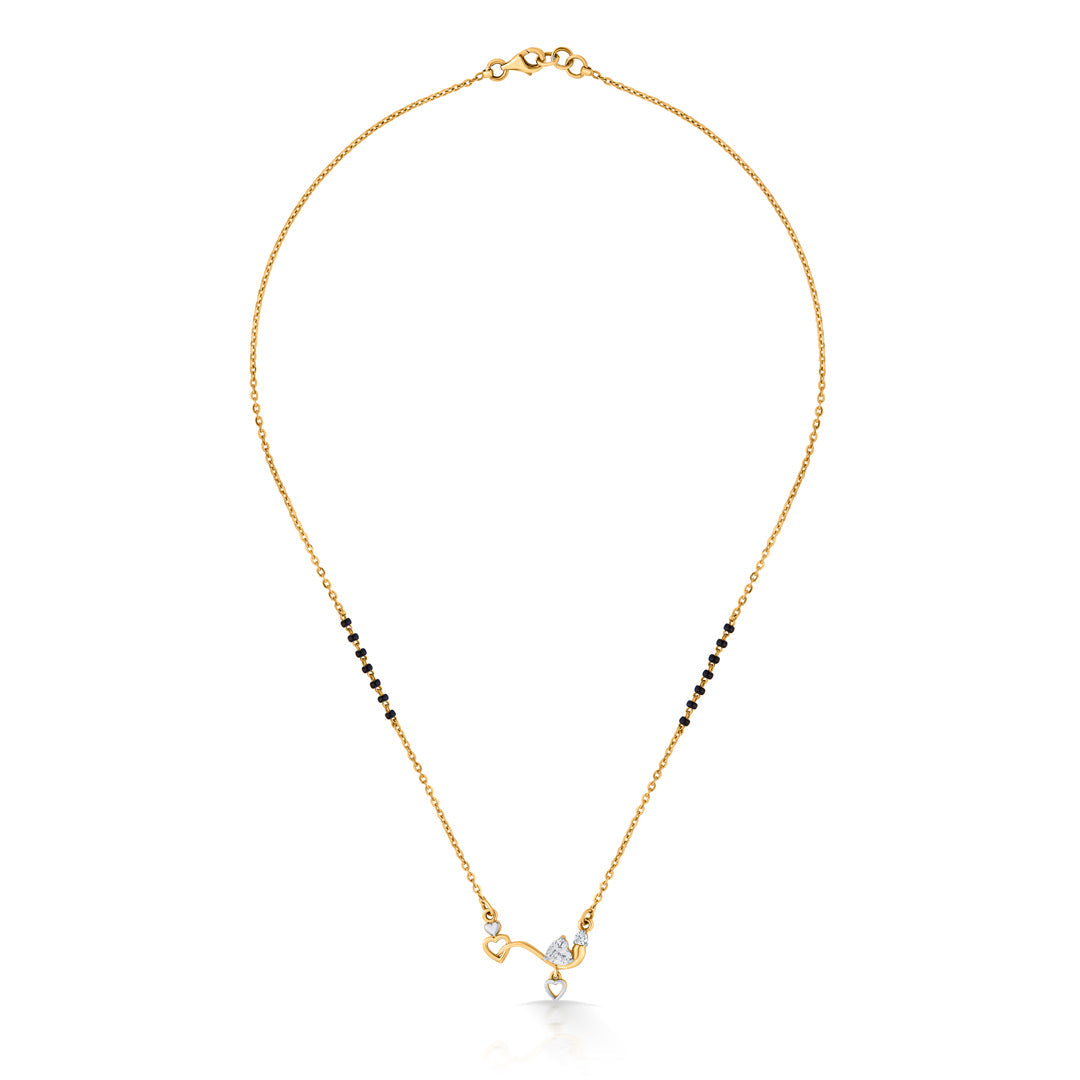 Heart Touch Gold Modern Mangalsutra for Women