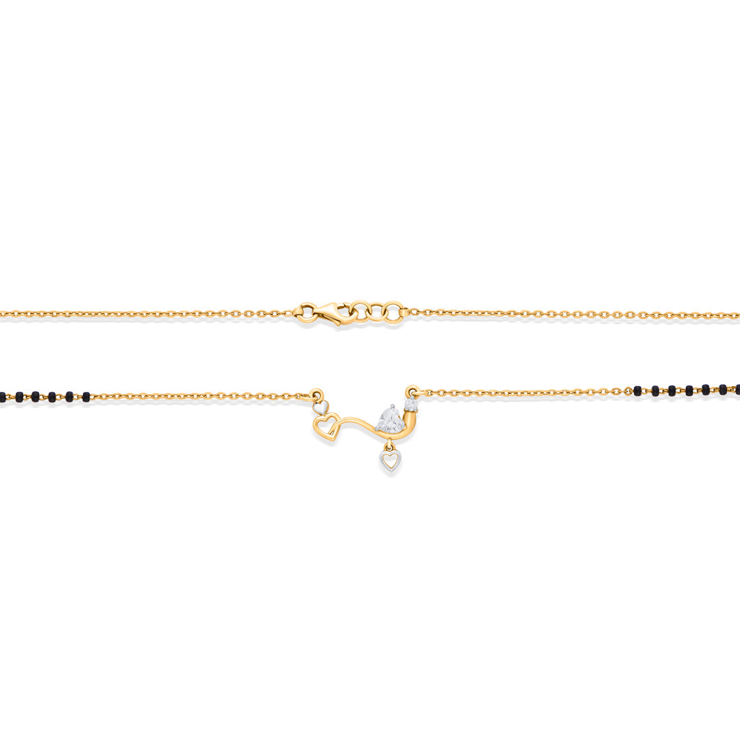 Heart Touch Gold Modern Mangalsutra for Women