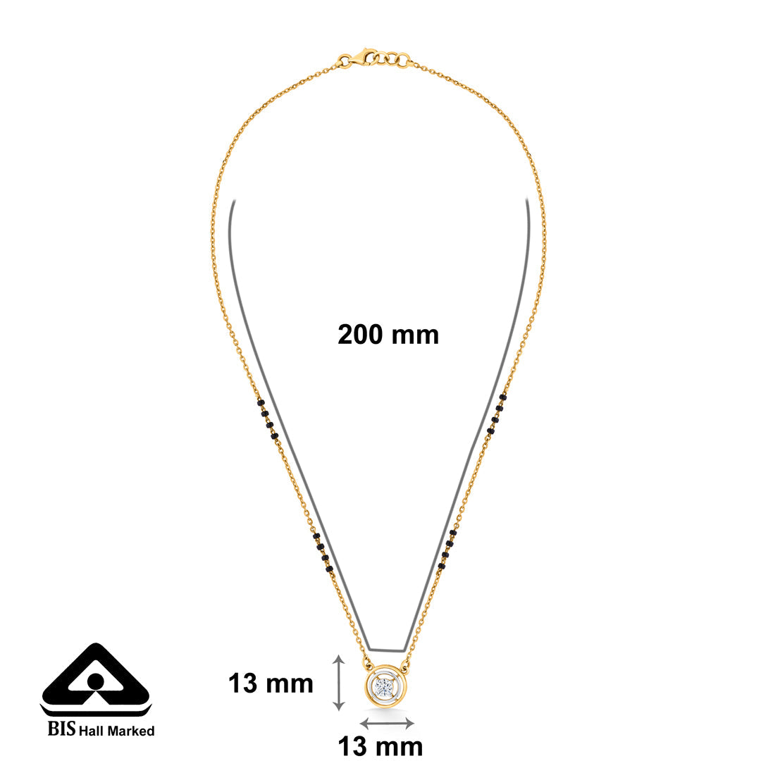 Divine Circle Gold Modern Mangalsutra for Women
