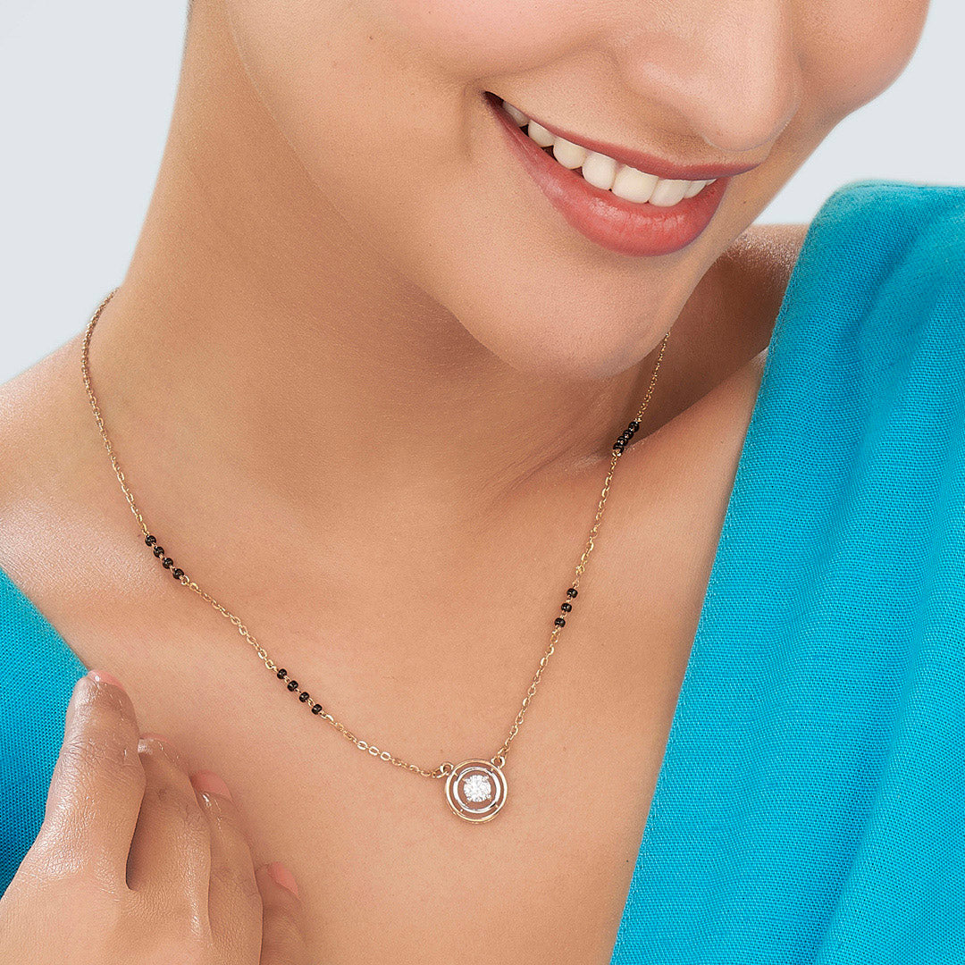 Divine Circle Gold Modern Mangalsutra for Women
