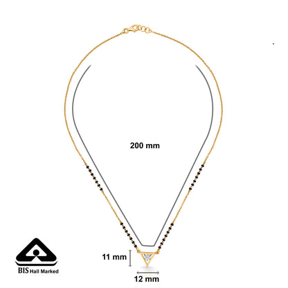 Viva Glow Gold Modern Mangalsutra for Women